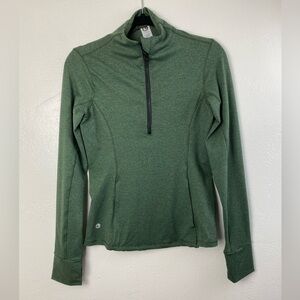 Four Athletics Quarter Zip made in USA Green Athletic Workout Gym Jacket Medium